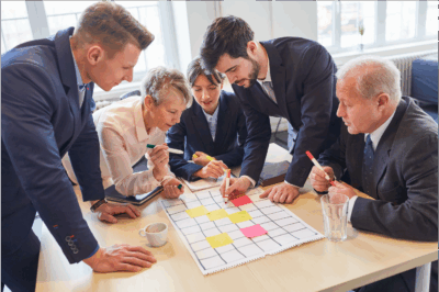 Führungsteam im Teambuilding